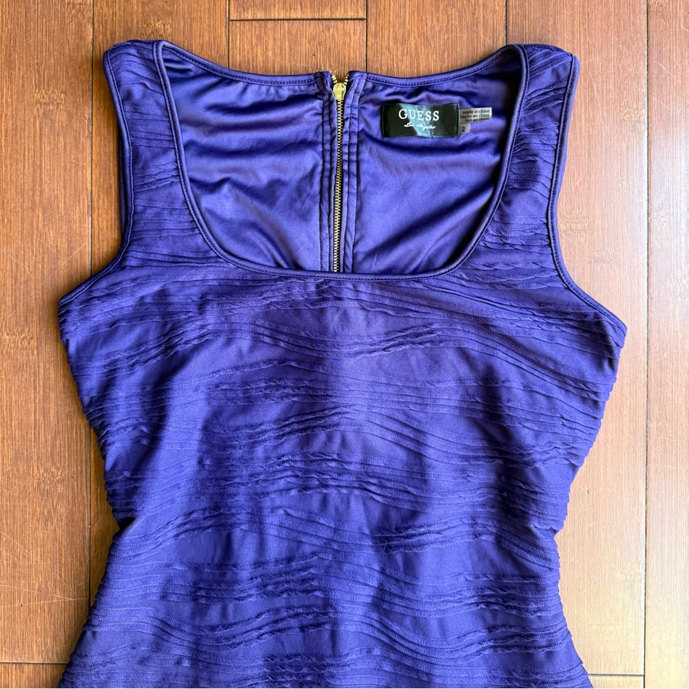 Women’s Guess Purple Sleeveless Bodycon Dress - Picture 2 of 9